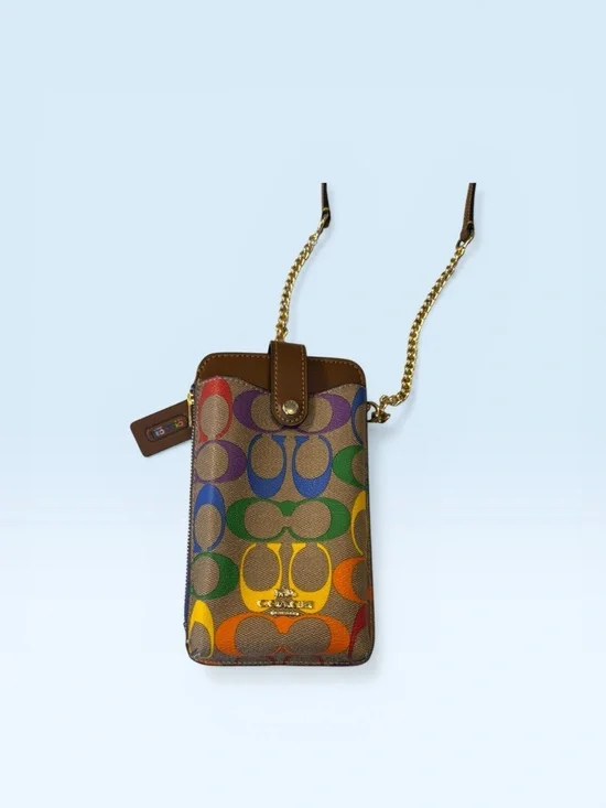 Coach Pride Phone Crossbody in Rainbow Signature Canvas - Picture 3 of 5